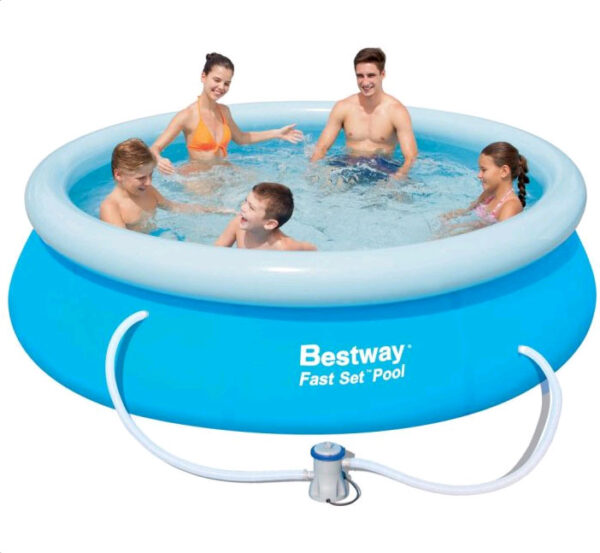 Bestway FastSet Zwembad 305x76cm + Pomp 12Volt