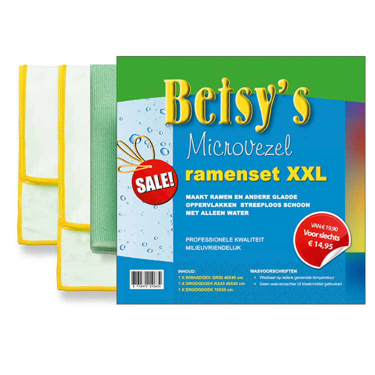 Betsy&apos;s Microvezel 3-delige Ramenset XXL Groen