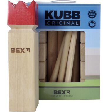 Bex Kubb Original Rubberhout Met Rode Koning