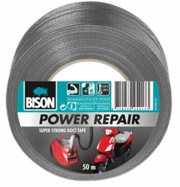 Bison Power Repair Tape Grijs 50meter X 4