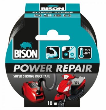Bison Power Repair Tape Zwart 10m X 4.8cm