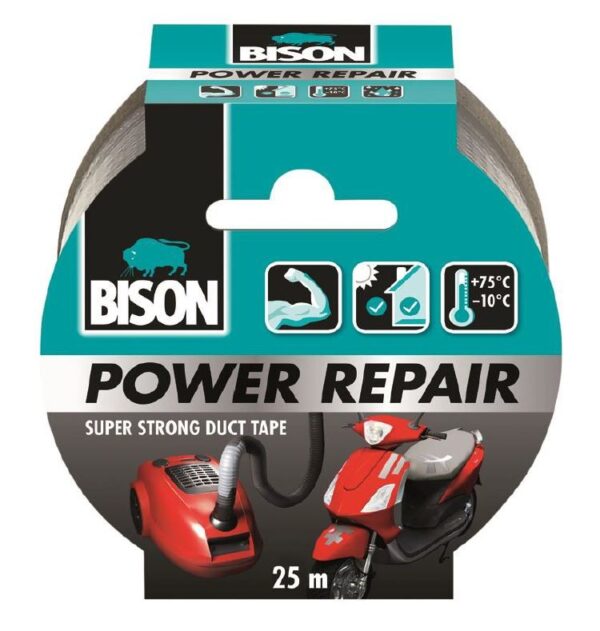 Bison Powerrepair Tape Grijs 25m X 4.8cm