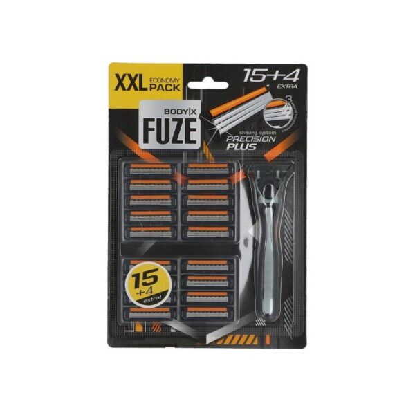 Body-X Fuze Scheermesjes Triple Blades 15+4 Stuks Op Kaart