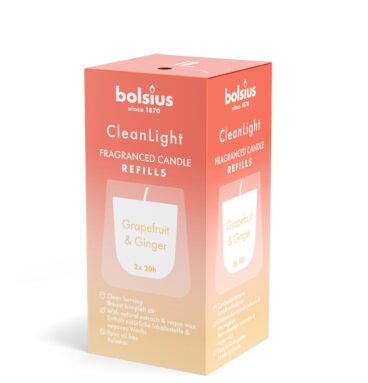 Bolsius Clean Light Geurnavulling 20u Grapefruit & Ginger Doos A 2 Stuks