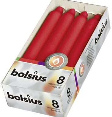 Bolsius Dinerkaars 180/21mm Doos A 8 Rood