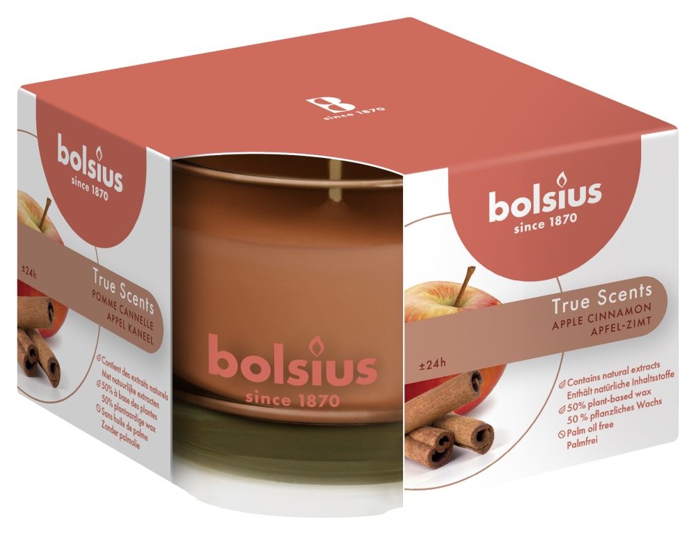 Bolsius Geurglas 63/90 True Scents Apple Cinnamon