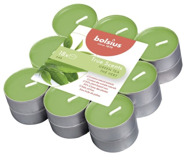 Bolsius Geurtheelichten 4 Uur Pak A 18st True Scents Green Tea