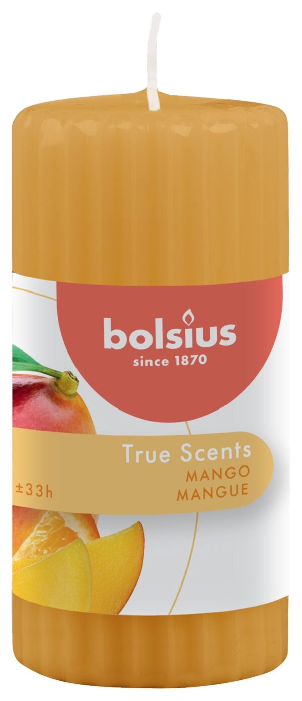 Bolsius Ribbelkaars 120/58 True Scents Mango