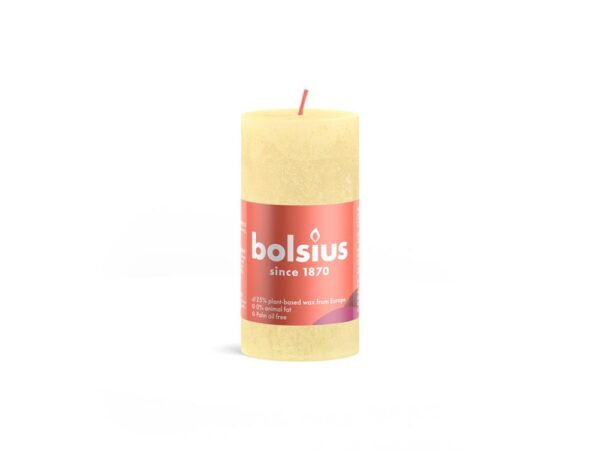 Bolsius Rustiek Stompkaars 100/50 Butter Yellow