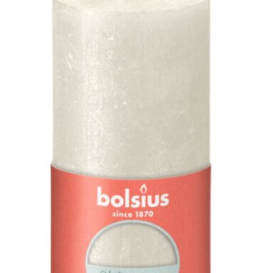Bolsius Rustiek Stompkaars 130/68 Shimmer Ivory
