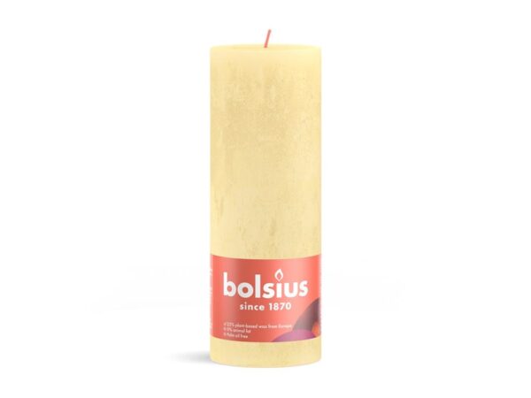 Bolsius Rustiek Stompkaars 190/68 Butter Yellow