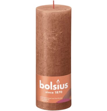 Bolsius Rustiek Stompkaars 190/68 Rusty Pink