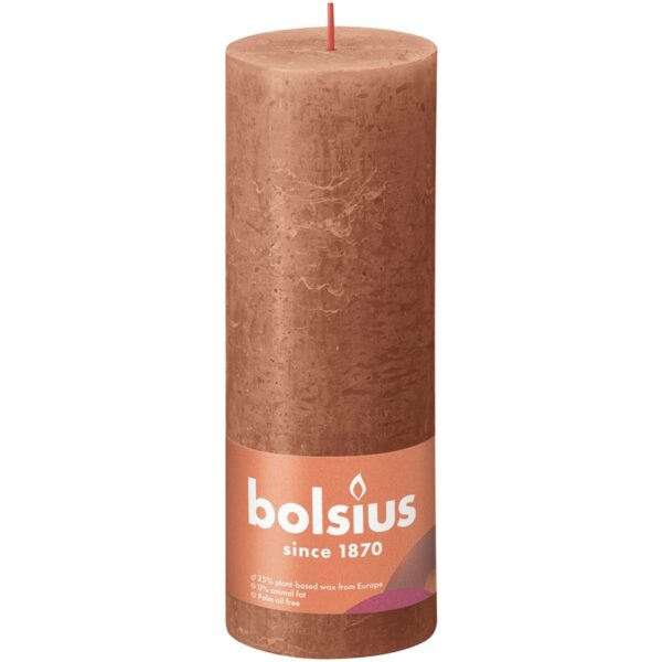 Bolsius Rustiek Stompkaars 190/68 Rusty Pink