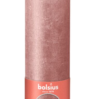 Bolsius Rustiek Stompkaars 190/68 Shimmer Pink