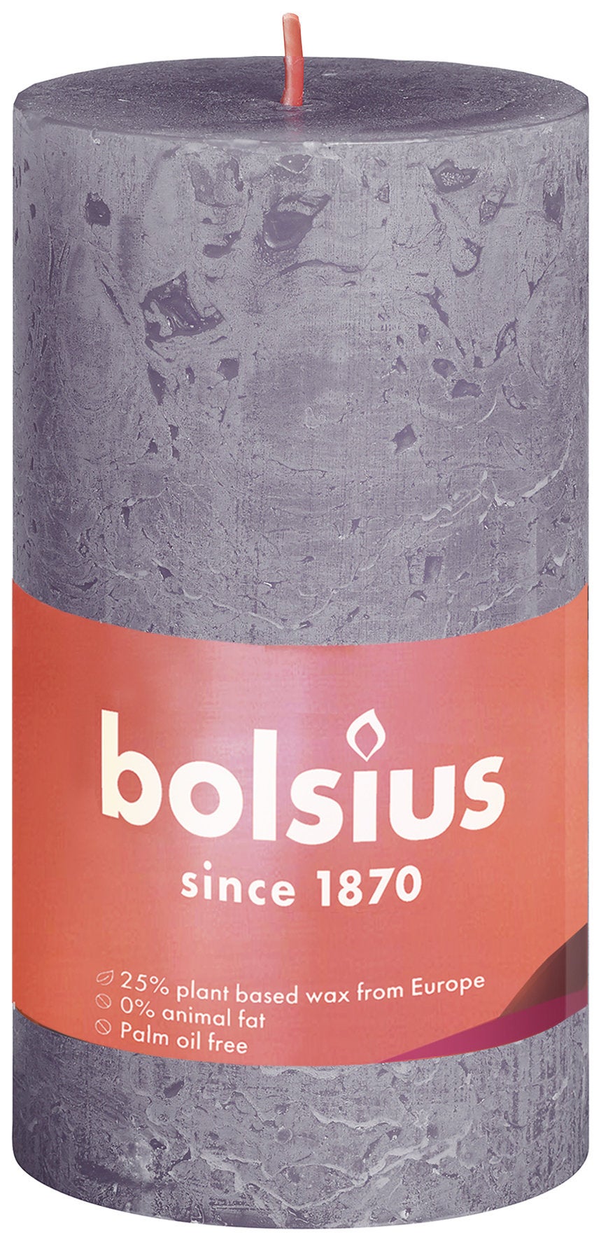 Bolsius Rustiek Stompkaars Shine Collection 100/50 Frosted Lavender-Bevroren