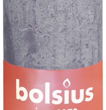 Bolsius Rustiek Stompkaars Shine Collection 130/68 Frosted Lavender-Bevroren