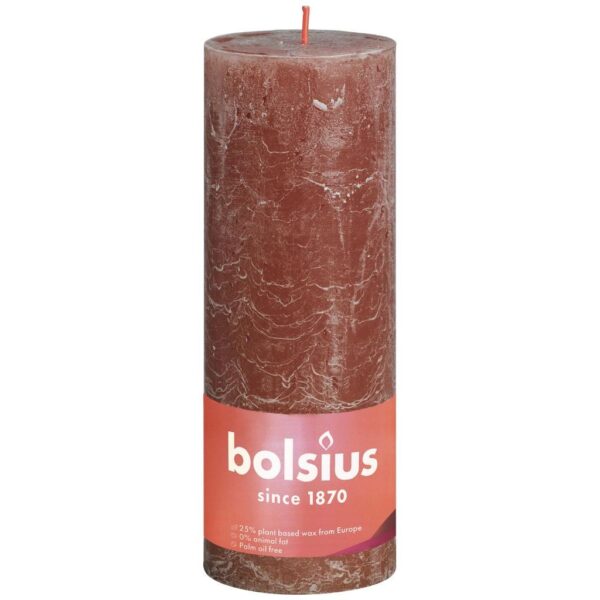 Bolsius Rustiek Stompkaars Shine Collection 190/68 Suede Brown