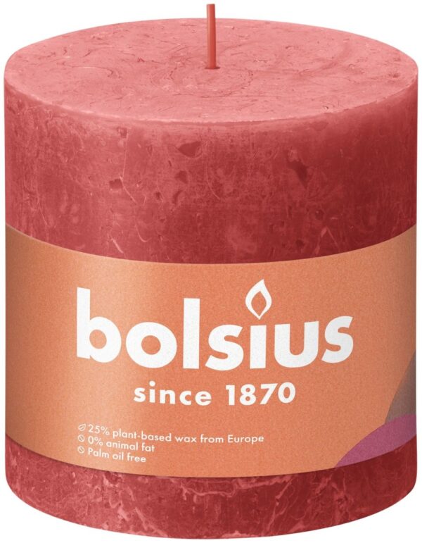 Bolsius Shine Collection Rustiek Stompkaars 100/100 Blossom Pink -Bloesem Roze