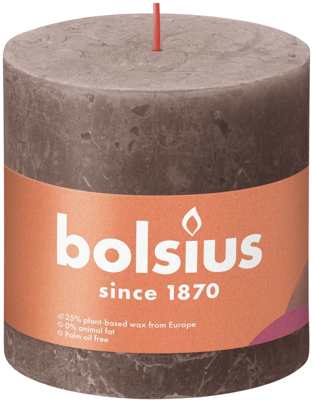 Bolsius Shine Collection Rustiek Stompkaars 100/100 Rustic Taupe