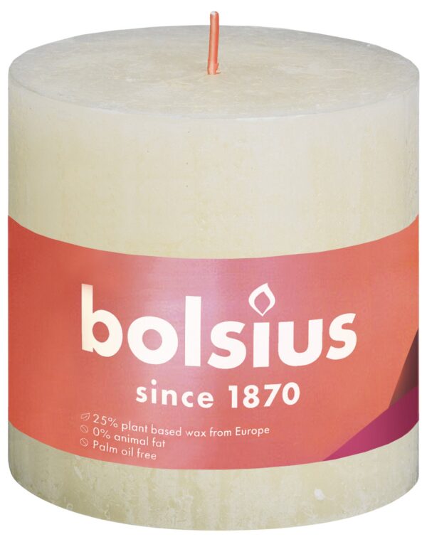 Bolsius Shine Collection Rustiek Stompkaars 100/100 Soft Pearl- Zacht Parel