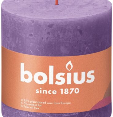 Bolsius Shine Collection Rustiek Stompkaars 100/100 Vibrant Violet ( Helder