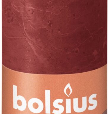 Bolsius Shine Collection Rustiek Stompkaars 130/68 Delicate Red -Delicaat