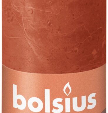 Bolsius Shine Collection Rustiek Stompkaars 130/68 Earthy Orange- Aards Oranje