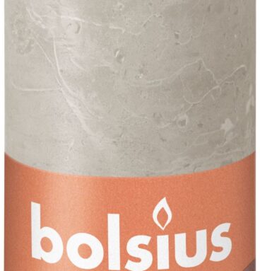 Bolsius Shine Collection Rustiek Stompkaars 130/68 Sandy Grey - Zandgrijs