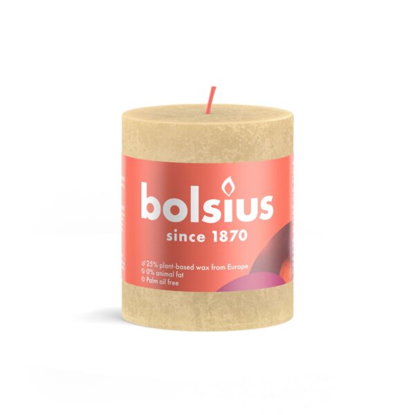 Bolsius Stompkaars 80/68 Rustiek Haver Beige- Oat Beige