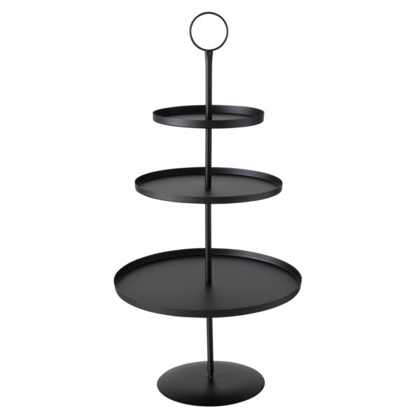 Boltze Home Etagere Samona Metaal Ø30x60cm Mat Zwart