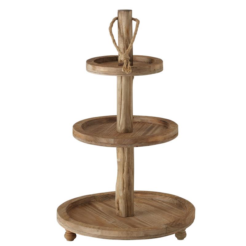 Boltze Home Etagere Wilma Hout H55cm Dia 33cm