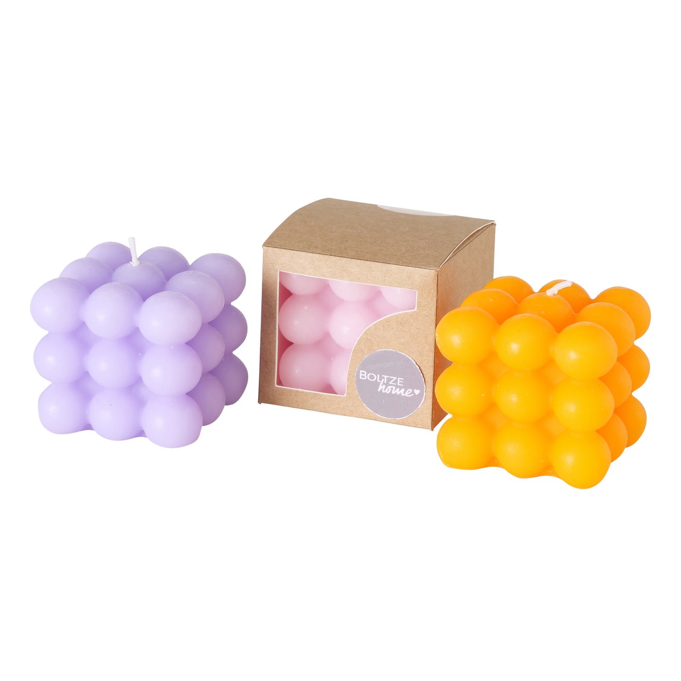 Boltze Home Kaars Kubus Met Bobbels 5