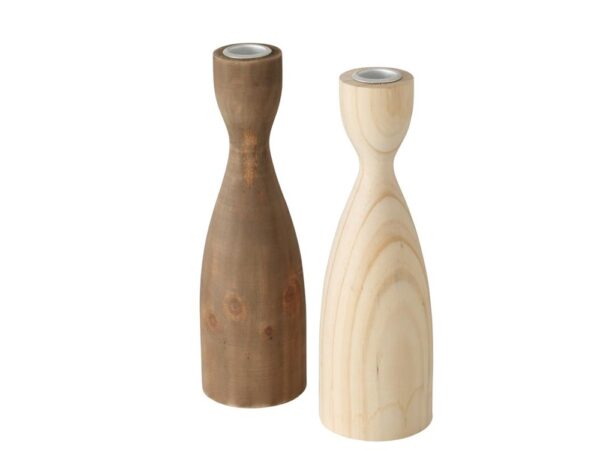 Boltze Home Kandelaar Hout H22cm Allaro Dennenhout