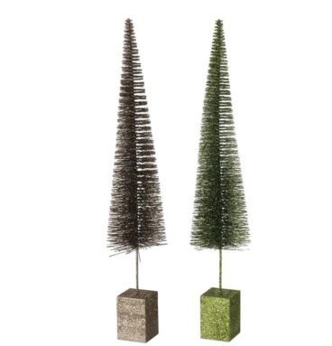 Boltze Home everlands kunstkerstboom Tarvo Glitter H60cm Dia11cm Bruin/groen