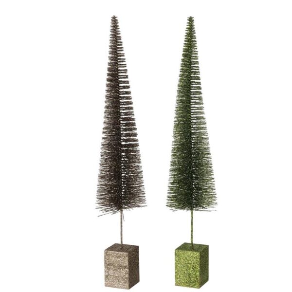 Boltze Home everlands kunstkerstboom Tarvo Glitter H60cm Dia11cm Bruin/groen