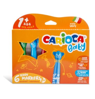 Carioca Baby Teddy 6 Viltstiften (vanaf 1 Jaar)