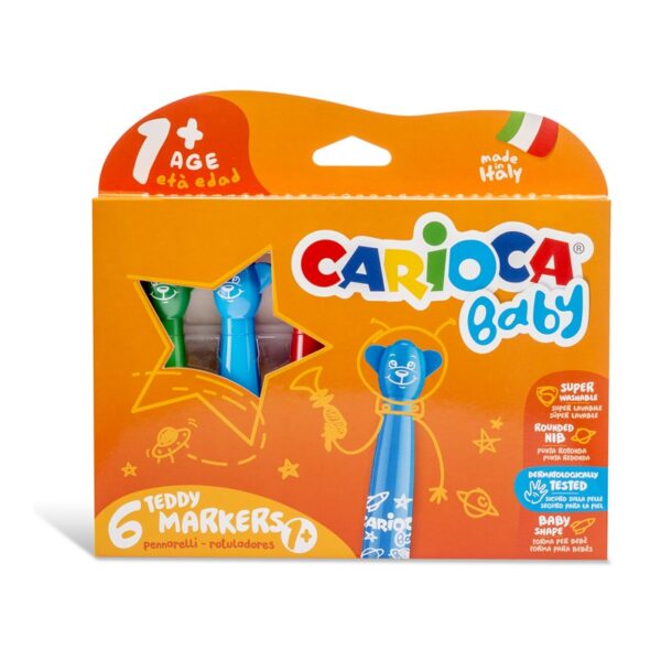 Carioca Baby Teddy 6 Viltstiften (vanaf 1 Jaar)