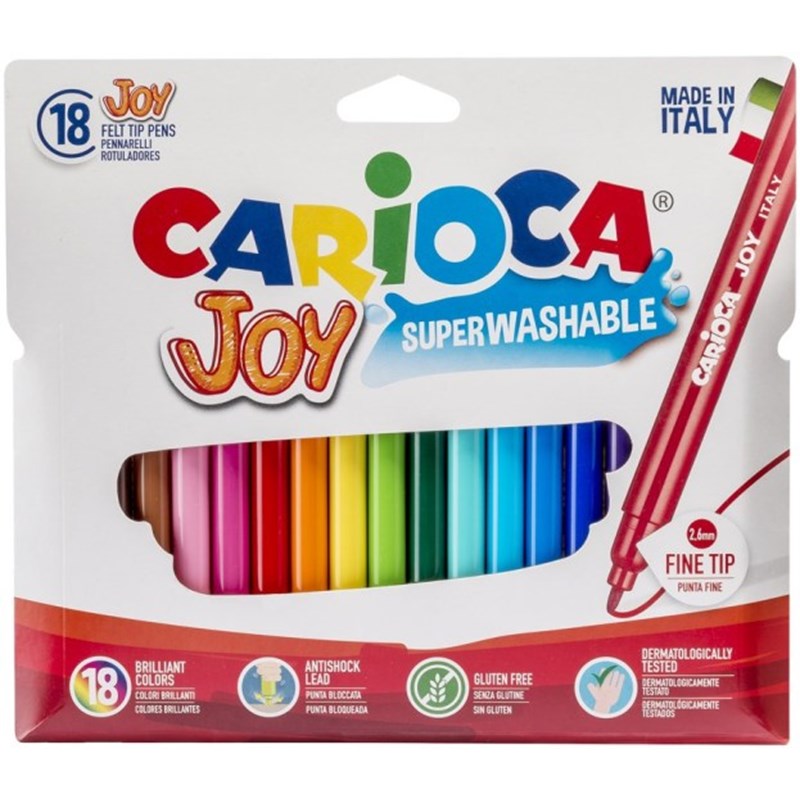 Carioca Joy Viltstiften 18 Stuks In Kartonnen Etui