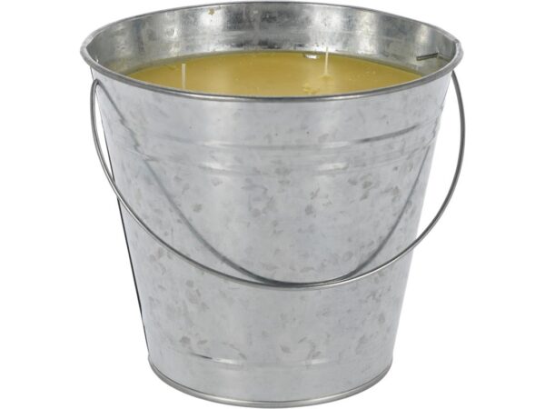 Citronella Kaars Met 3 Lonten In Metalen Emmer Dia.24