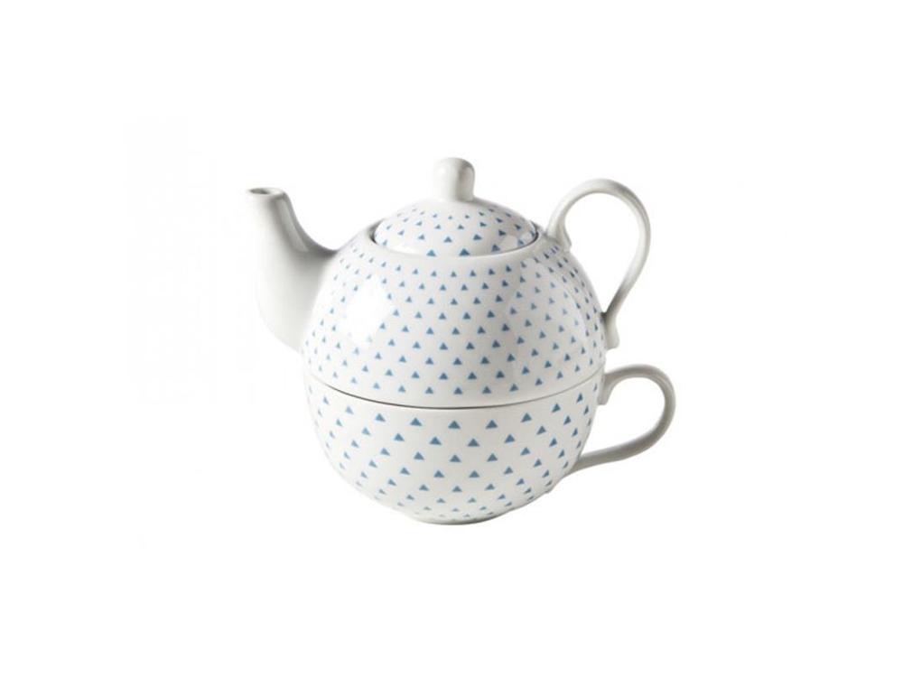 Cosy & Trendy Tea For One Blue Triangle Ø10xh12cm