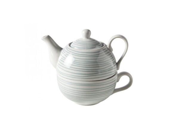 Cosy & Trendy Tea For One Green Lines Ø11xh14cm