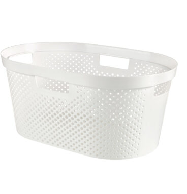 Curver Infinity Dots Wasmand Recycled 40 Liter Wit 59x39x26cm