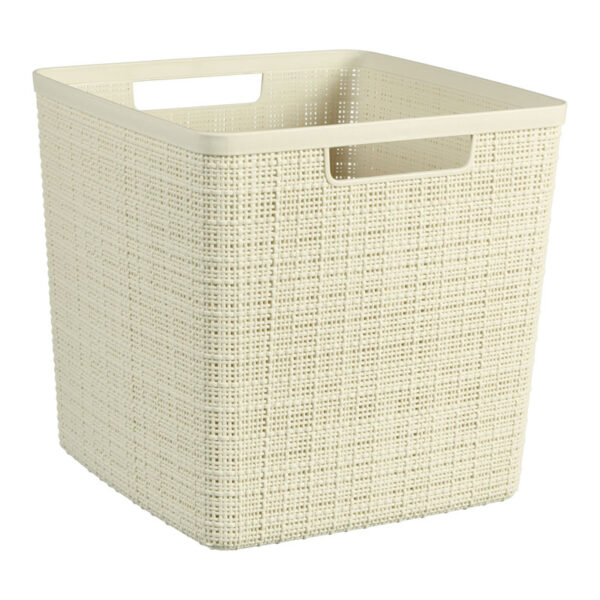 Curver Jute Mandje Cube 17 Liter Offwhite 28x28x27cm