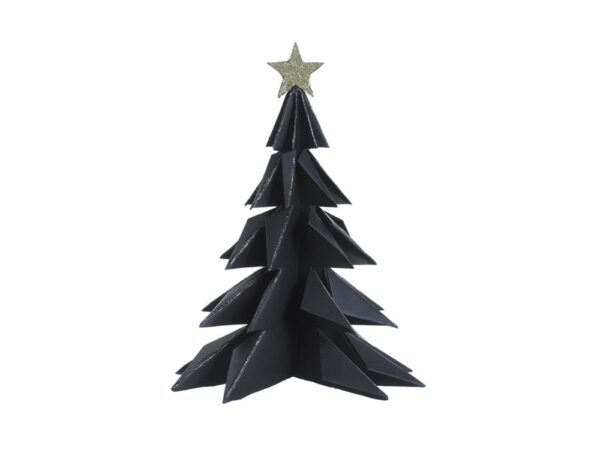 Deco everlands kunstkerstboom Papier 28cm Zwart