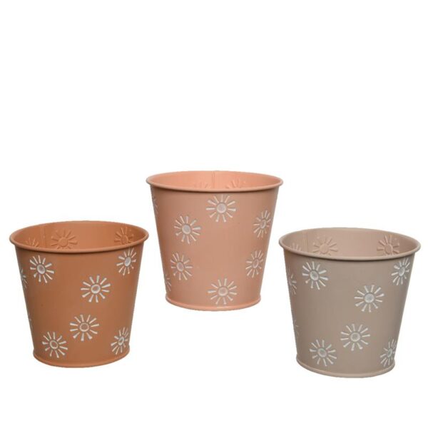 Decoris Bloempot Ijzer Ø14-H12.6cm Voor Binnen Of Buiten