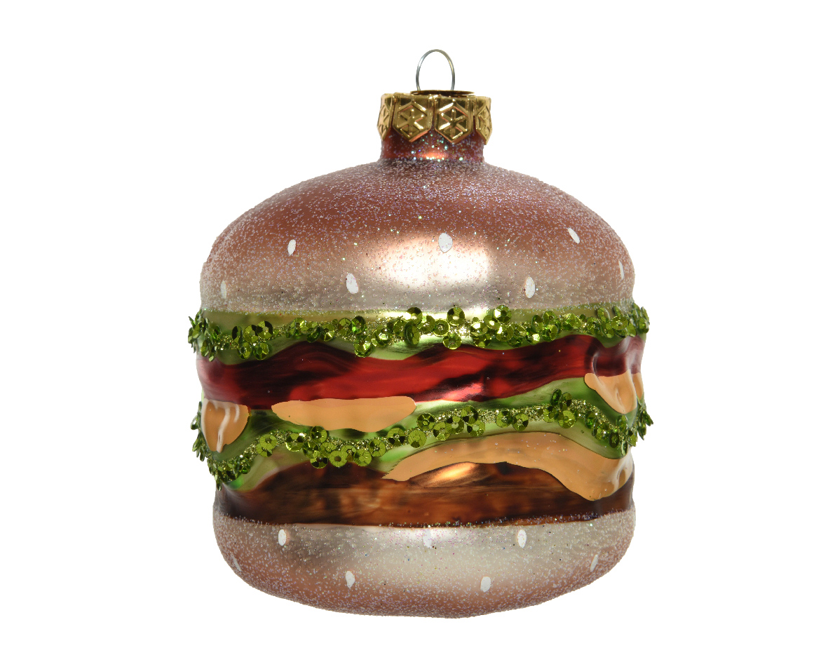 Decoris Kerst Ornament Hamburger 9x10