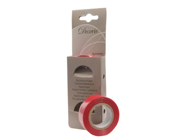 Decoris Kerst Raamtape Rood 1