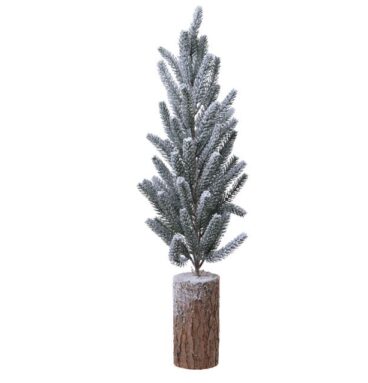 Decoris Mini everlands kunstkerstboom Groen Snowy Finish Dia15x34cm