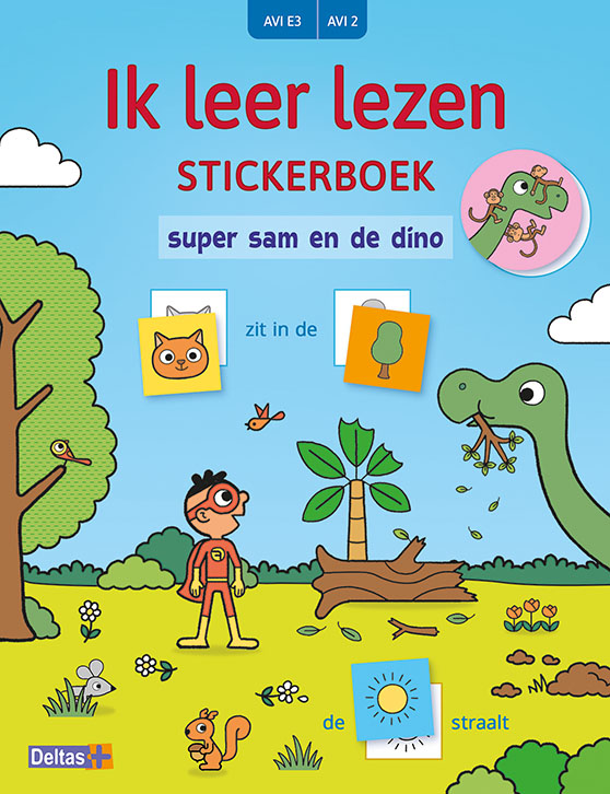 Deltas Ik Leer Lezen Stickerboek - Super Sam En De Dino (AVI E3 / AVI 2)