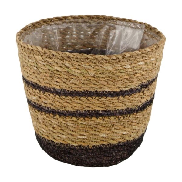 Dijk Natural Collections Mand Zeegras Met Plastic Binnenzijde Ø18x16cm